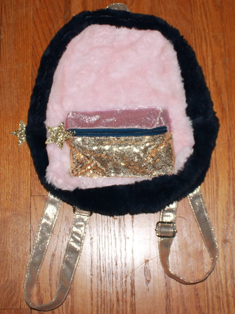 Target Glitter & Faux Fur Mini Backpack